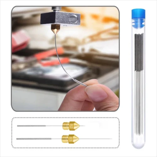 Agujas de limpieza de boquillas para impresora 3D